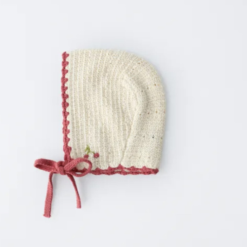 EMBROIDERED CHERRY KNIT BONNET - Ecru | ZARA United States