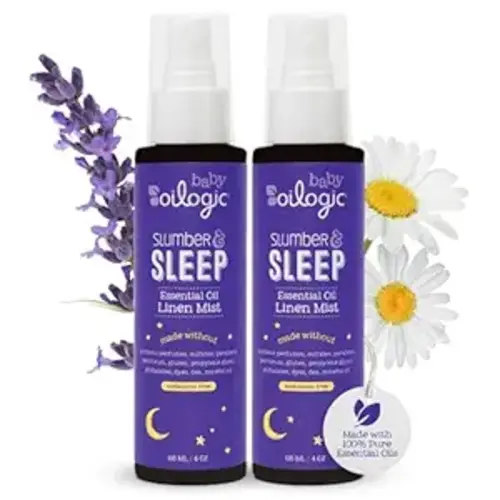 Oilogic Slumber & Sleep Spray for Babies & Toddlers - Aromatherapy Linen Spray with 100% Pure Essential Oils Sleep, Comfort, & Wellness Blends - Pediatrician-Tested Baby Essentials for Bedtime, 2-Pack