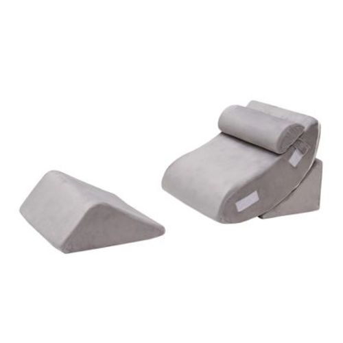 Costway 4PCS Bed Wedge Pillow Set, Post Surgery Memory Foam Wedge Pillow for Back Neck Leg