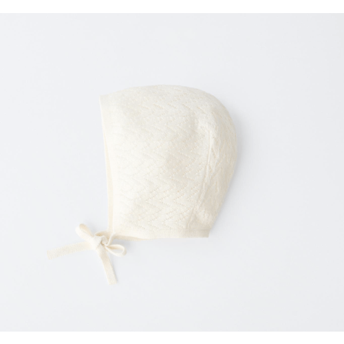 Zara Cotton and Silk Knit Bonnet | 3-6 Months