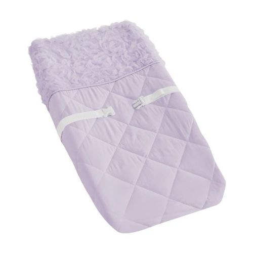 Sweet Jojo Designs Girl Changing Pad Cover Rose Collection Solid Purple