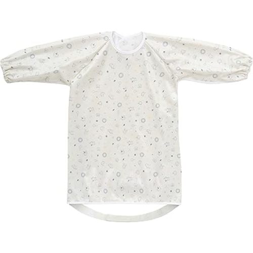 Little Dimsum Baby&Toddler Weaning Smock Bib, Attaches to High chair, Waterproof Long Sleeve Feeding Smock