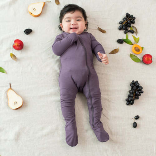 Zippered Footie in Currant
