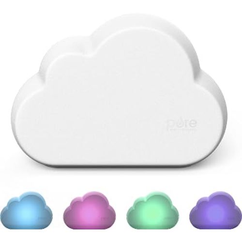 Pure Enrichment PureBaby Cloud Ultrasonic Cool Mist Humidifier Quiet Variable Mist for up to 24 Hrs Ideal for Baby Nurseries & Kids Bedrooms to Relieve Congestion Colds & Coughs, Night Light, BPA-Free