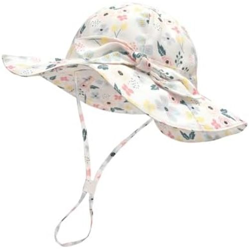 FURTALK Baby Girl Wide Brim Sun Hat with UPF 50+ Toddler Baby Sun Protection