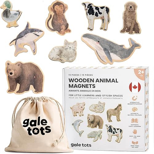 Wooden Animal Magnets