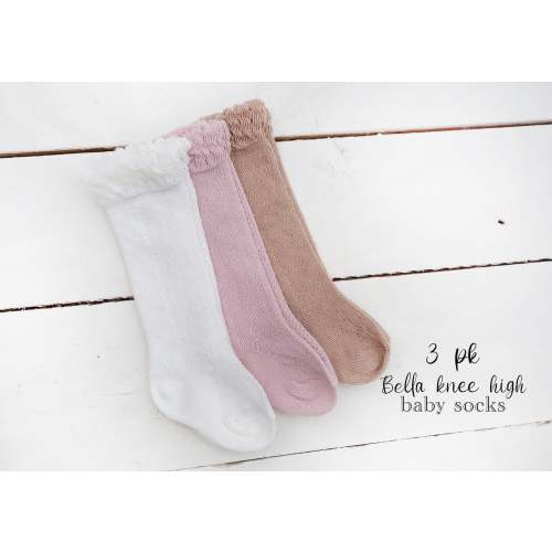 3pk Bella Cotton Socks – Olive and Cradle