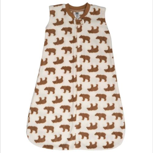 Hudson Baby Infant Boys Fleece Sleeping Bag, Sack, Blanket, Brown Bear, 6-12 Months