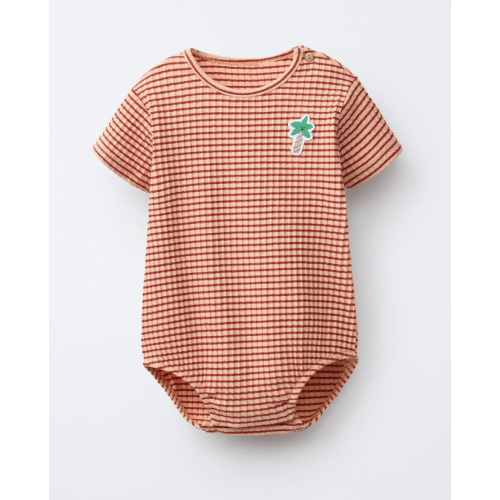 STRIPED PALM PATCH BODYSUIT WITH MODAL - Orange | ZARA United States