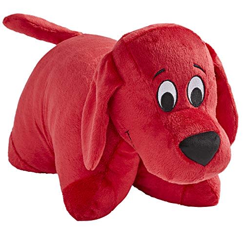 Pillow Pets Scholastic Clifford the Big Red Dog, 16" Plush Toy | Super Soft Companion, Unfastens into a Comforting Cuddle Cushion