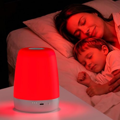 Red-Light Night Light Baby: Pure 670nm Natural Melatonin Booster for Kids & Mom – Red Light Lamp Sleep Aid for Deeper Rest & Wake Up Refreshed in Bedroom & Nursery (White)