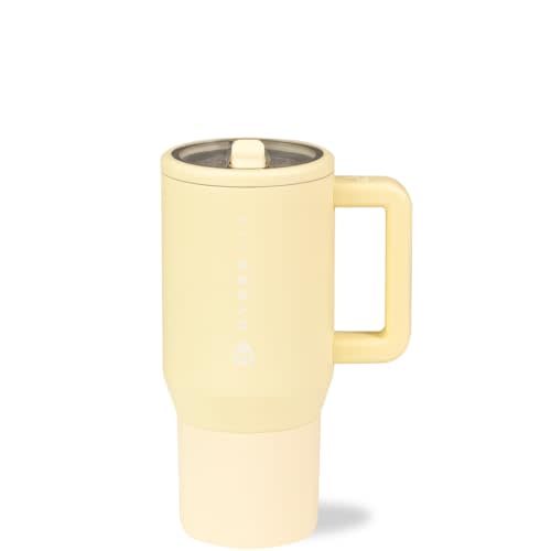 HydroJug Kids - 20 oz Insulated Kids Water Bottle with Flip Straw & Handle | Leak-Proof & Durable | Perfect for School, Sports, Lunch, Travel & Camp, Butter