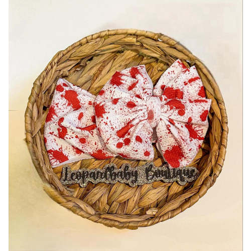 Red splatter messy wrap – Leopardbaby Boutique