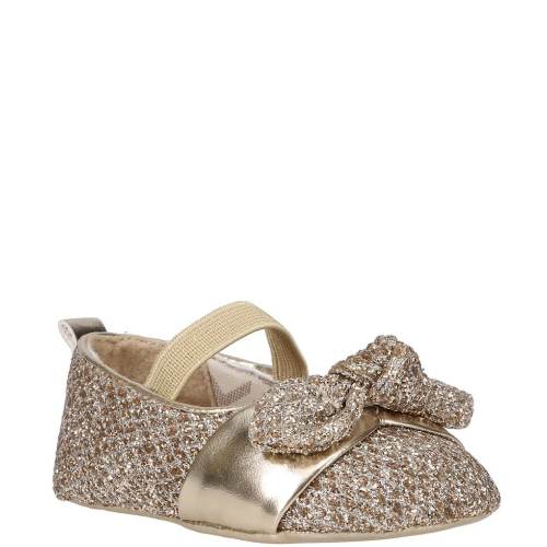 MICHAEL Michael Kors Girls' Baby Kellie Glitter Bow Ballet Crib Shoes (Infant) - size 1