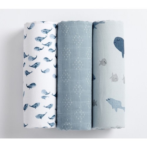 Jack Nautical Organic Muslin Swaddle Set