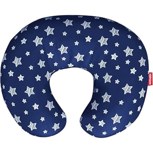 Nursing Pillow Cover for Baby Snug Fits Boppy Nursing Pillows, Super Soft, for Breastfeeding Moms, Navy Star