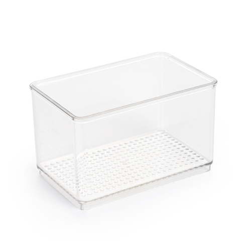 Mainstays Small Clear Plastic Bathroom Organizer Bin