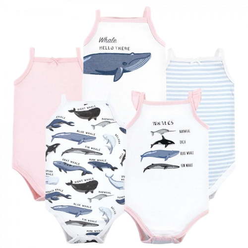 Hudson Baby Sleeveless Bodysuits, 5-Pack, Preemie-24 Months