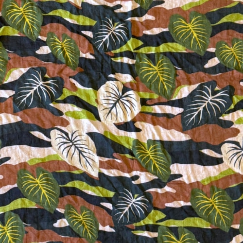 Hawaiian Bamboo Swaddle - Green Camo Kalo | The Keiki Dept