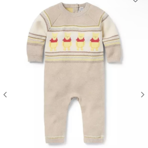 Baby Taupe Winnie The Pooh Disney Winnie The Pooh Baby Knit One-Piece by Janie and Jack