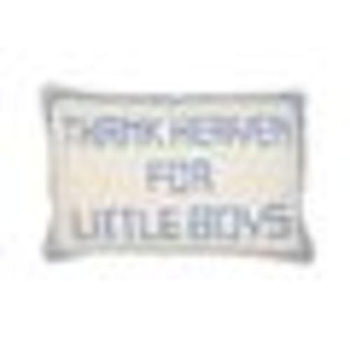 Thank Heaven For Little Boys - Embroidered Pillow - 17-1/2-in