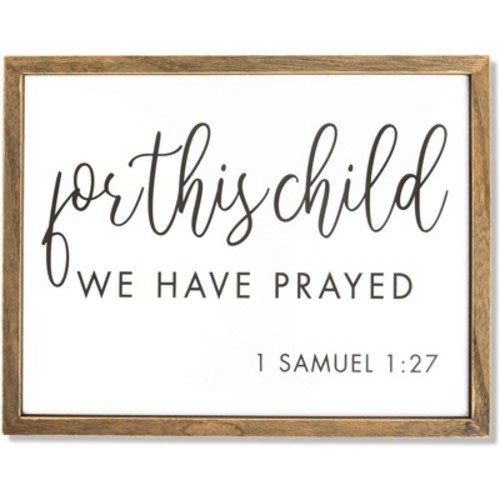 For This Child We Have Prayed Wall Decor (15 X 11.75 In)