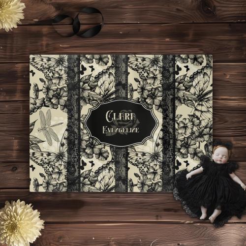 Personalized Gothic Baby Blanket: Victorian Floral Nursery Decor