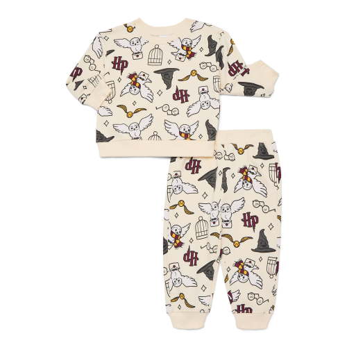 Harry Potter Baby Boys Fleece Crewneck Top and Pants Set, 2-Piece, Sizes 0M-24M