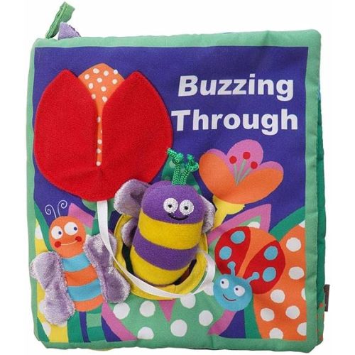 Manhattan Toy Soft Activity Book with Tethered Toy, Buzzing Through