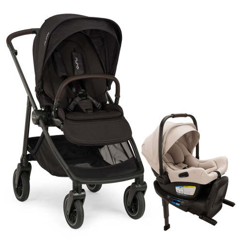 SWIV Stroller + PIPA Series Travel System - Caviar / PIPA rx Aire / Biscotti