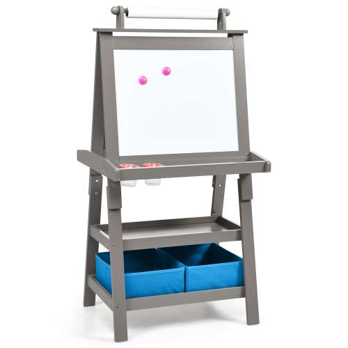 3 in 1 Kids Art Easel Double Sided Storage Easel w Storage Boxes