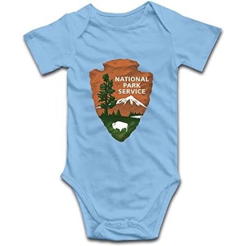 DOQOSESHY National Park Service Boutique Baby Short Sleeve Outfit Infant Cotton Clothes Toddler Rompers Long Sleeve