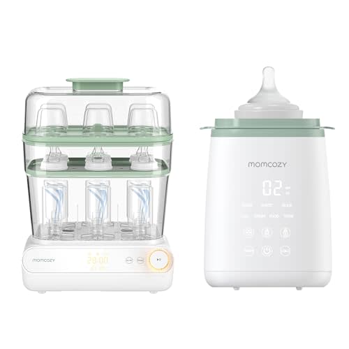 Momcozy 3 Layers Large Bottle Sterilizer and Dryer & Momcozy Bottle Warmer