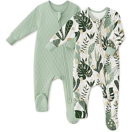 Yoofoss Baby Pajamas Organic Cotton Baby Sleepers for Newborn 0-3 3-6 6-9 Months Boys Girl Clothes Footed Pjs