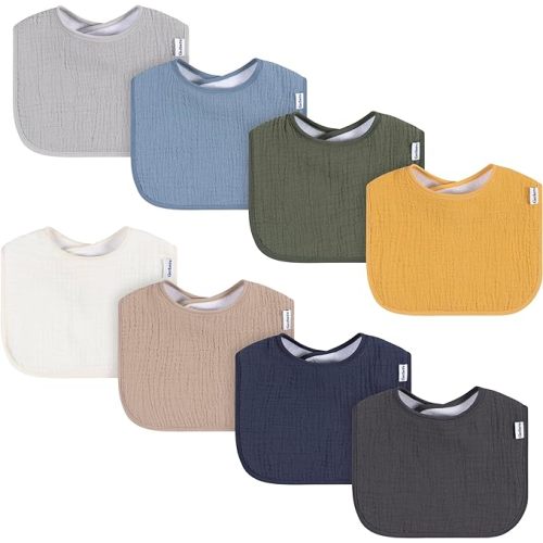 Gerber Unisex Baby Muslin 8 Pack Drooling Bibs