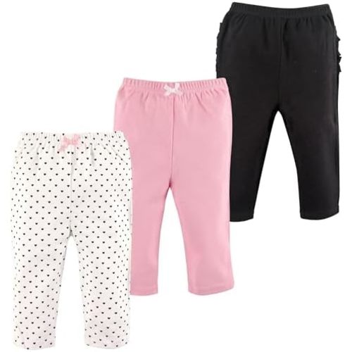 Hudson Baby Basics Unisex Baby Everyday Cotton Pants 3-Pack