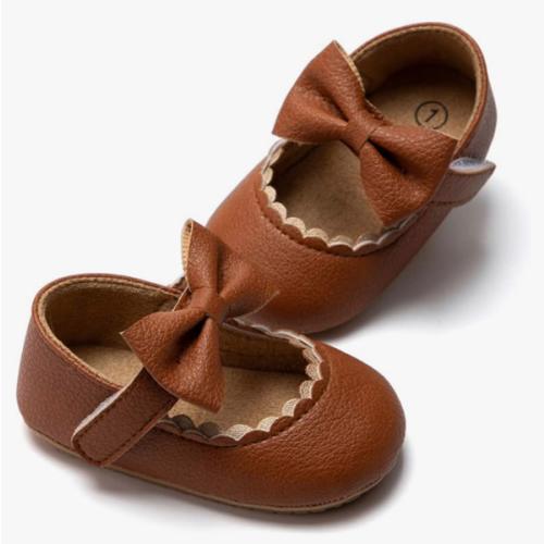 HsdsBebe Infant Baby Girls Mary Jane Flats Bow Non-Slip Soft Sole Princess Toddler First Walkers Sneaker Wedding Dress Shoes