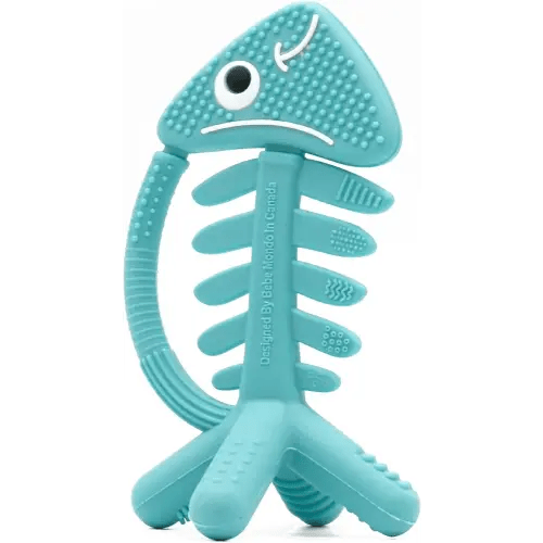 3 in 1 Infant Toys, Baby Teething Toys 3–6 6–12 Months, Teethers for Babies 0–3–6–12 Months for Teething Relief, Baby Gift, Baby Teether Toys, Silicone Sensory Toys, USA Patent Pending, Fish Turquise