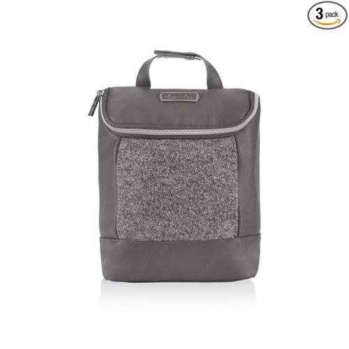 Itzy Ritzy Insulated Bottle Bag – Keeps Bottles Warm or Cool - Holds 3 Bottles and Features Interior Pocket for Ice Pack (Not Included), Grayson