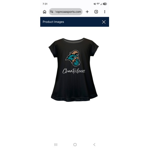Infant&nbsp;Vive La Fete  Black Coastal Carolina Chanticleers A-Line Top