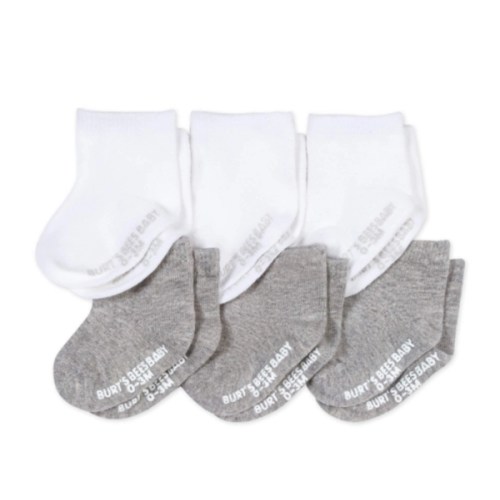 Solid Organic Cotton Baby Crew Socks 6 Pack | Burt's Bees Baby