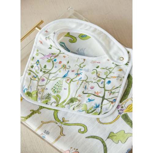 Tummytime Bib & Shawl Blanket Set - Tropical Chinoiserie