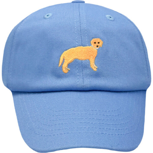 Golden Labrador Retriever Dog Baseball Hat, Blue - Bits & Bows | Maisonette