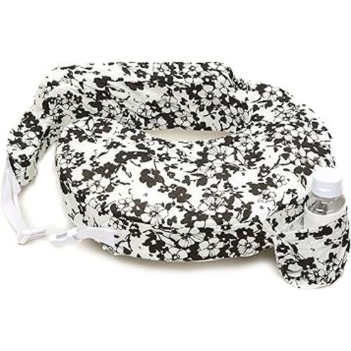 My Brest Friend Original Nursing Pillow Slipcover Sleeve | Great for Breastfeeding Moms | Pillow Not Included, Evening Bloom, Grey, White, Black