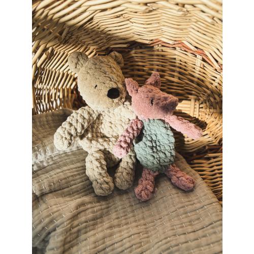 Vintage Pooh Bear & Characters Crochet Plushie Snuggler