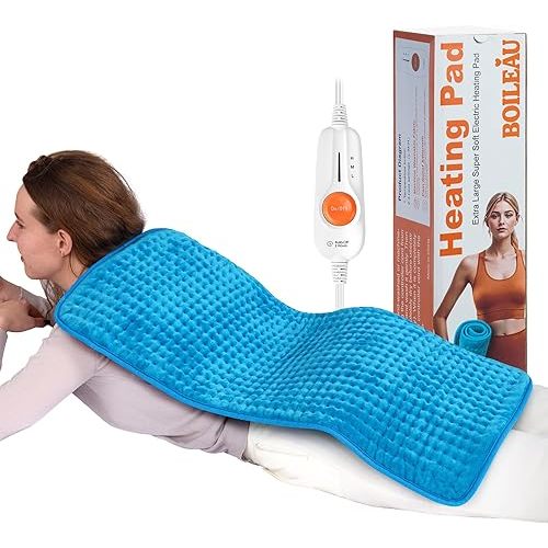 Boileau Electric Heating Pad for Back Pain Relief, Extra Large 17"x33" XXXL