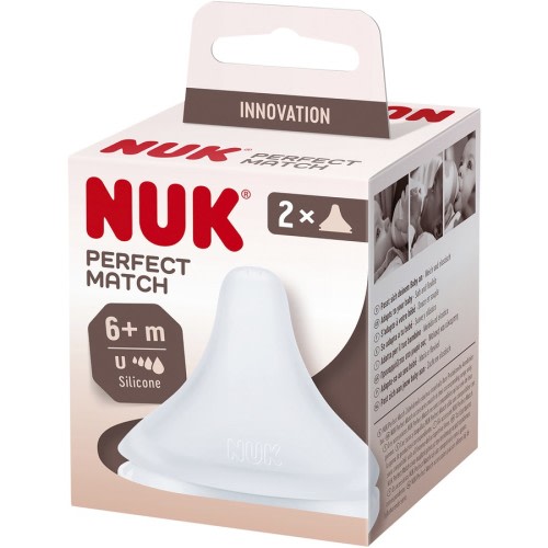 NUK Perfect Match Teats Silicone U 6m+ Set of 2**