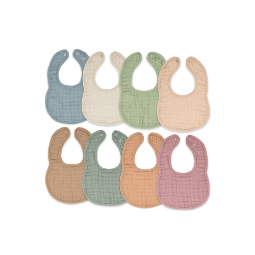 Muslin Bibs - Pack of 8