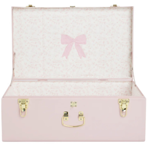 Quick Ship Pink Bow Grand Baby Trunk - Pink / Pink Petites