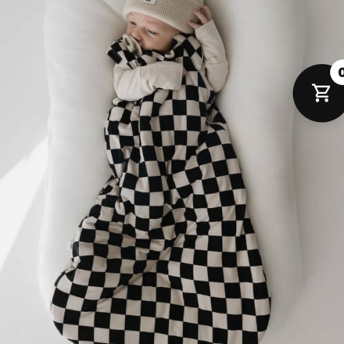 Bamboo Sleep Sack | Black Checkerboard – forever french baby